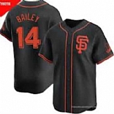 Men's San Francisco Giants #14 Patrick Bailey Black 2024 Black AlternateLimited Stitched Baseball Jersey Dzhi,baseball caps,new era cap wholesale,wholesale hats
